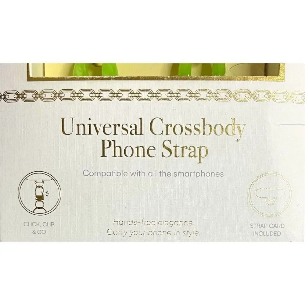 Chic Trendy Crossbody Phone Lanyard Strap Green Chain Link Iphone School College